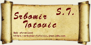 Srbomir Totović vizit kartica